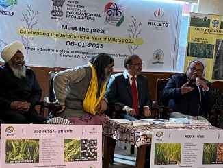 media interaction and millet lunch at CIHM, Chandigarh