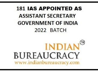 181 ias trainees as assistant secretary