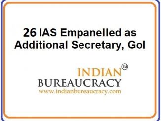 26 additional secretary empanelment