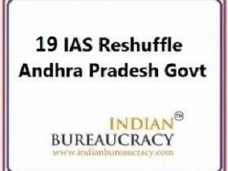19 IAS reshuffle in AP andhra Pradesh