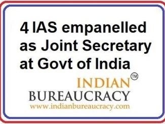 4 IAS Joint Secretary empanelment